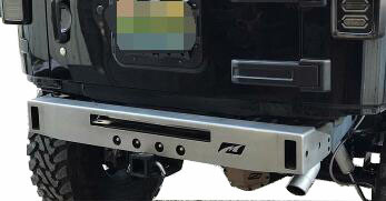 Jeep Jk Wrangler Rear Bumper With Towing Hook Black Powder-Coated (Steel) Accept Custom Logo