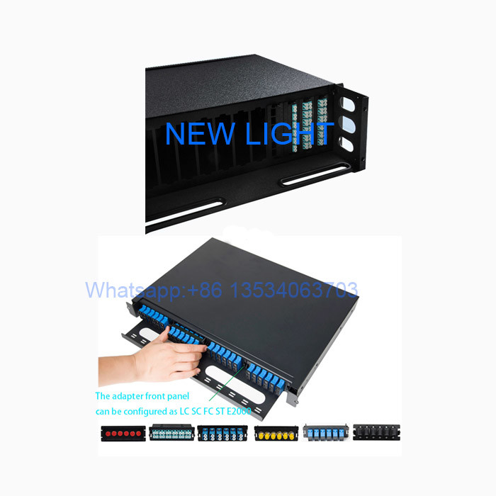 6 X 4LC Ports Optic Rack Mount Patch Panels / Black Box Fiber Optics Patch Panel