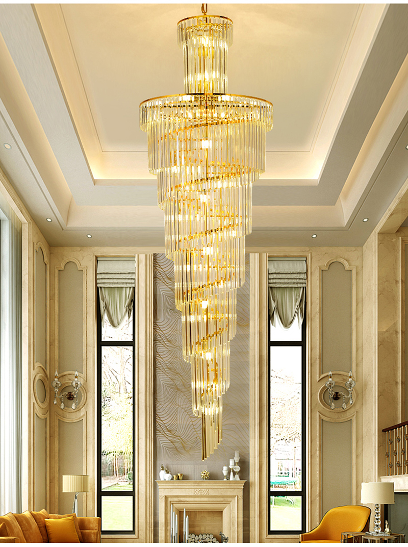 Modern chandelier chandelier hall home decor staircase hotel project interior lighting (WH-NC-64)