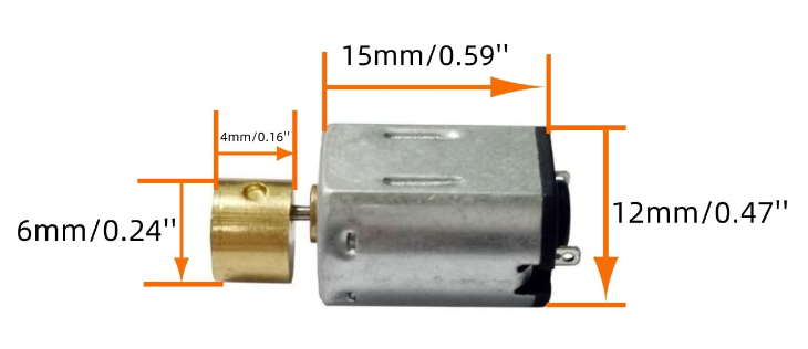 N20 Small Vibration Motor 3V 5V 8000rpm 12mm*15mm Carbon Brush Motor For DIY Massager