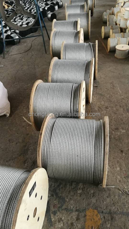 6mm Non-Alloy Stainless Steel AISI304/316 Hot Dipper Galvanized Steel Wire Rope 6x19 pp Per Meter for Your Requirements