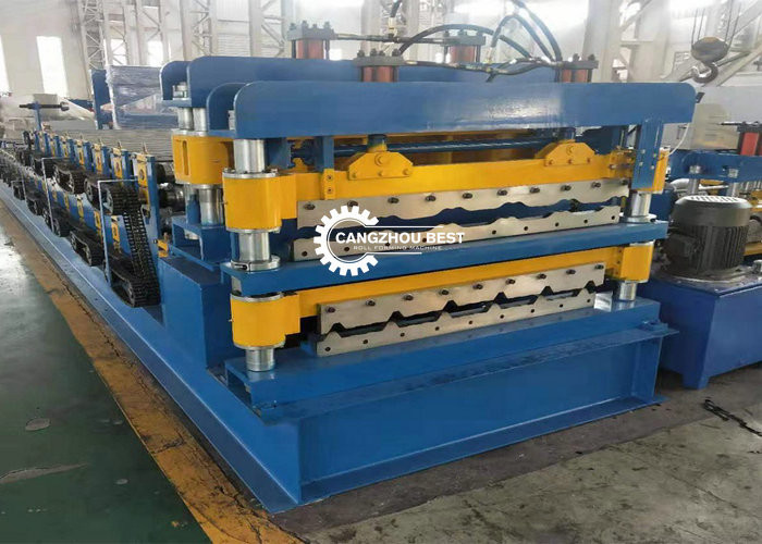 Low Noise Galvanized Steel Zinc Roofing Sheet Roll Forming Machine For Wall Cladding