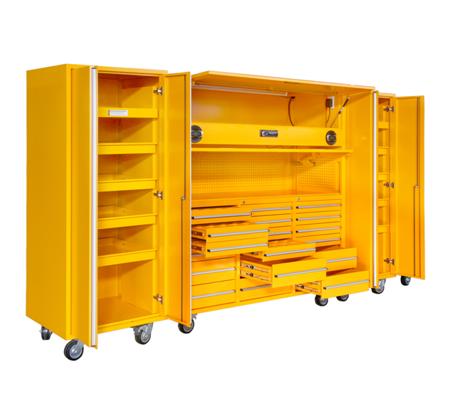 Storage Spare Tools Parts Box Heavy Duty 96" Tool Chest for Car Repair Garage Workshop