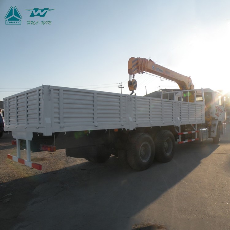 SINOTRUK HOWO 6x4 Truck Mounted Crane with Telescopic Boom 12 tons