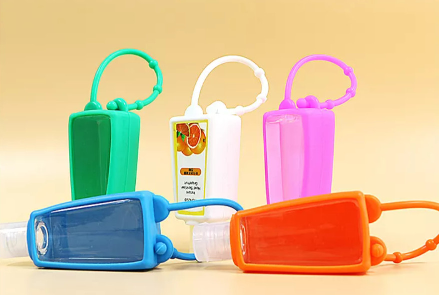 30ml Flip Cap Empty Hand Sanitizer Bottle With Silicone Holder Pocket