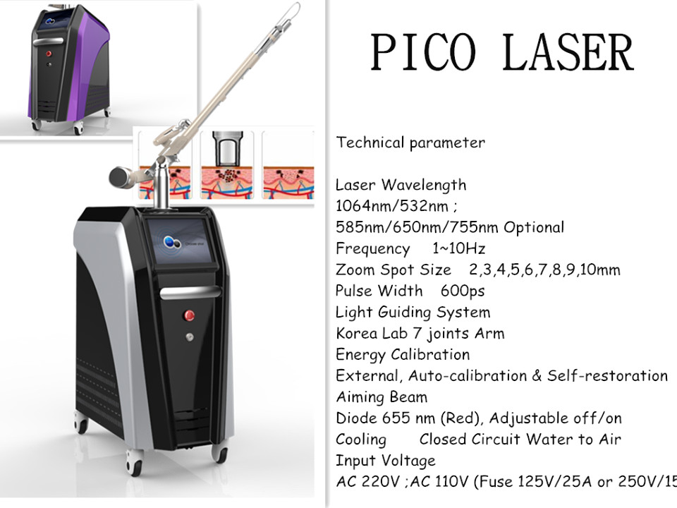 The Best Advanced Big Power Korean 755 532 1064nm Pigmenation Removal Picosecond Laser FDA CE FDA CE