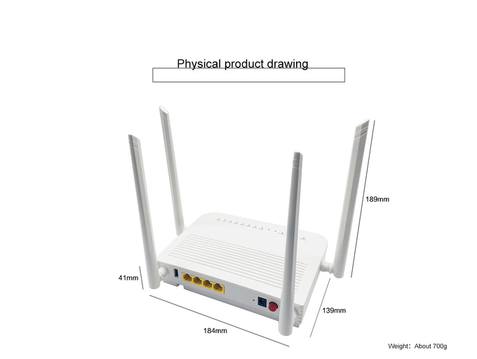 Dual Band ONU EPON GPON AC1200 4 Antennas Wifi XPON ONT For FTTH