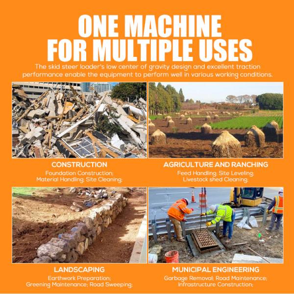 Cheap Epa Diesel Engine Multione Articulated Mini Skid Steer Loaders With Attachments