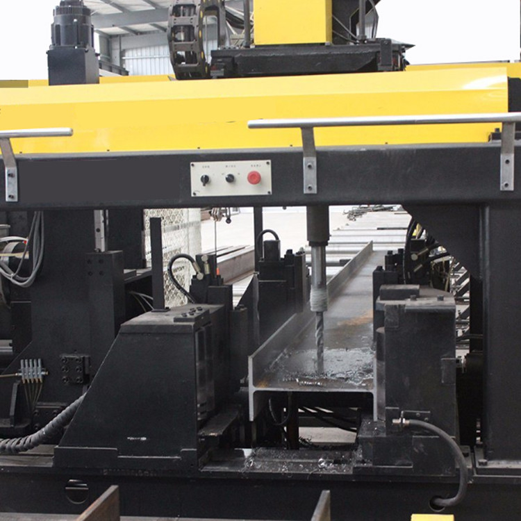 High Speed CNC H Beam Drilling Machine Line Nine Drill Heads On Top / Left / Right