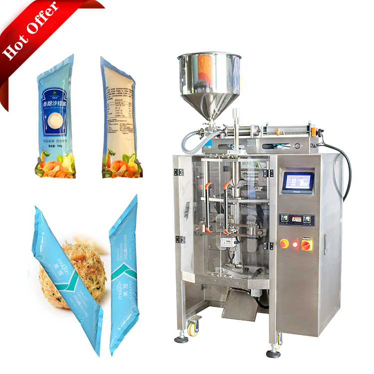 304 Ingredient Oil Liquid Automatic Pouch Filling And Sealing Machine Angled Sachet