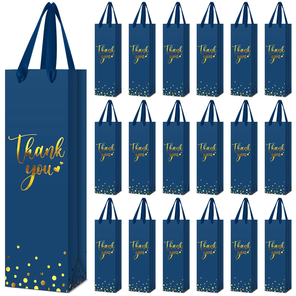 Custom Printed Wine Packing Shopping Paper Bag For Bottle CMYK 4 Color Offset Printing