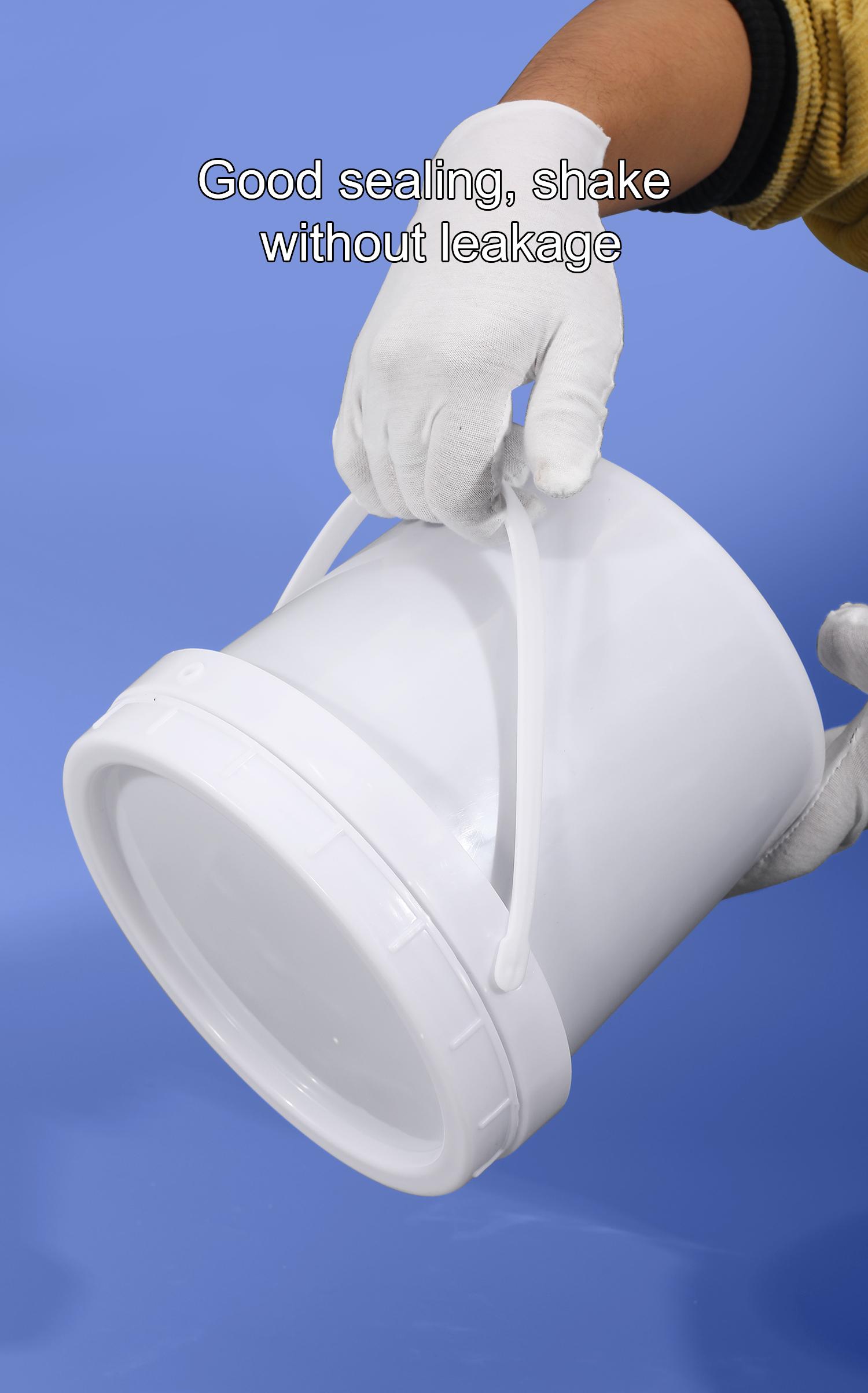 1L-50L White Thickened Round Pails Plastic Paint Buckets for Large Painting Projects