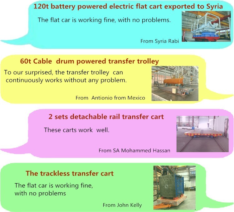 360 Degree Turning Electric Power Automated Slab Handling Motorized Transfer Trolley On Wheels