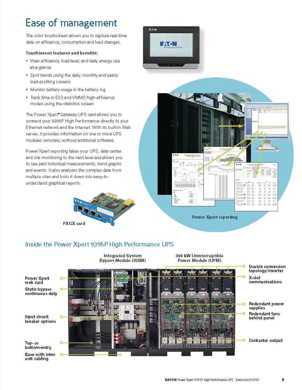 Eaton Power Xpert 9395 3 Phase Online UPS Power Supply Systems with 99% Efficiency