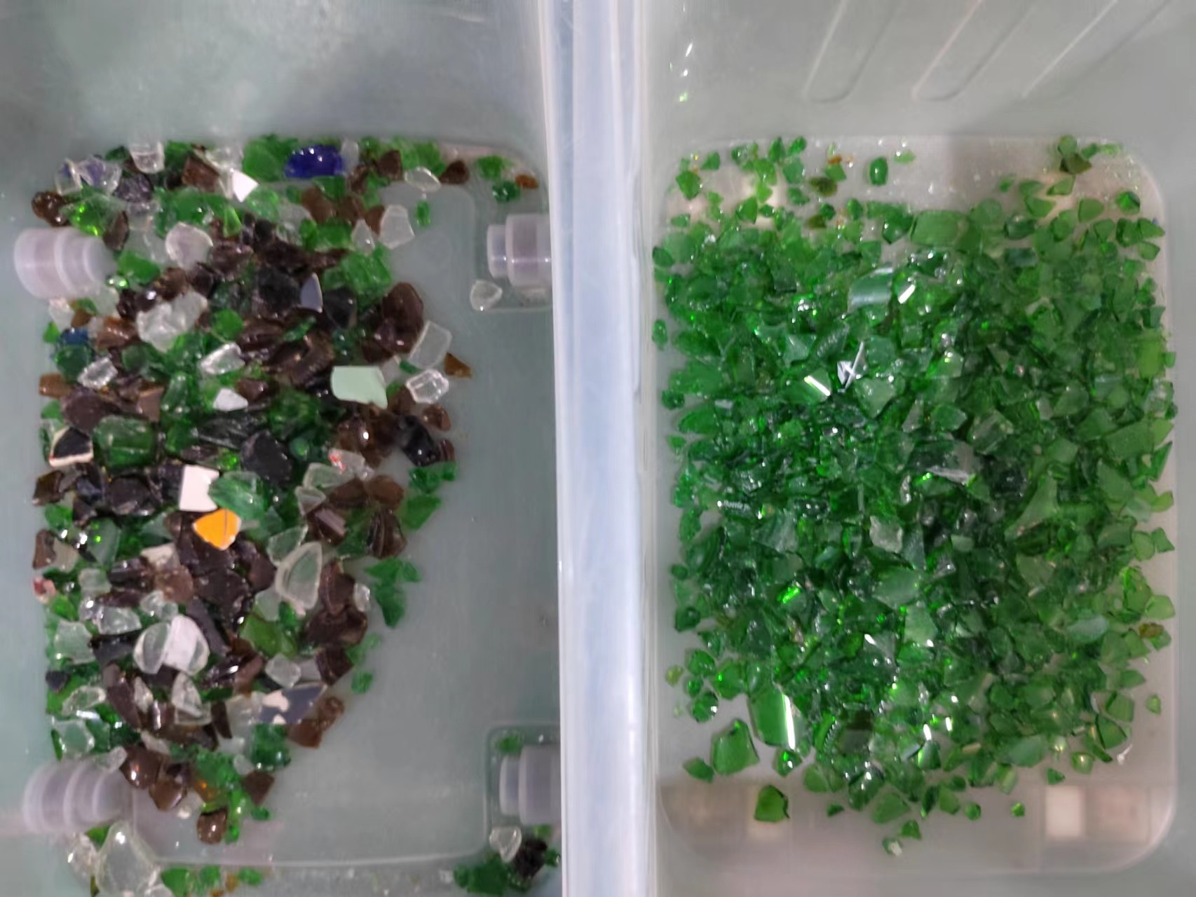 CCD Digital Blue Glass Color Sorter Machine For Amber Color Glass