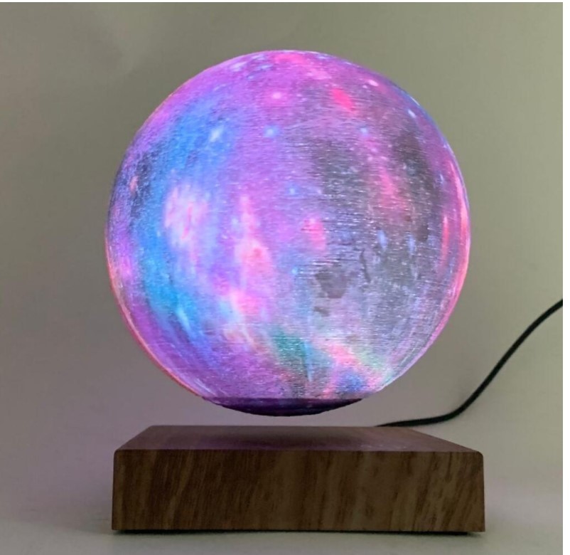 NEW magnetic levitation colorful change starry moon lamp 3d Printing