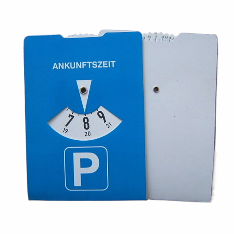 Blue Car Universal Timer Clock Parking Disc with Arrival Time Display Item No. HM601