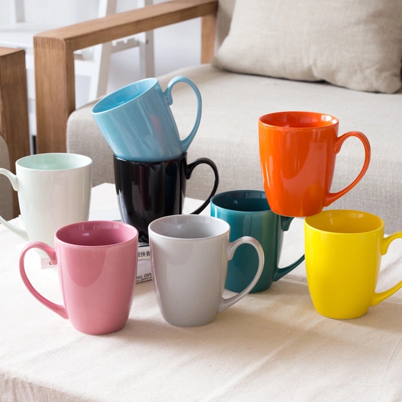 Customized LOGO Ceramic Anniversary Gift Mugs For Coffee Tea