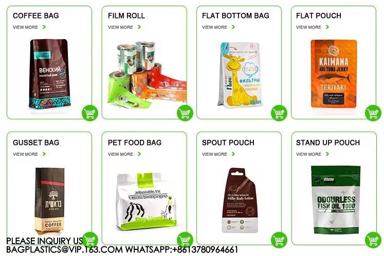 Customized Logo Sustainable Pack 1kg 2kg 5kg 10kg Flat Bottom Pouch Rice Packaging Bags