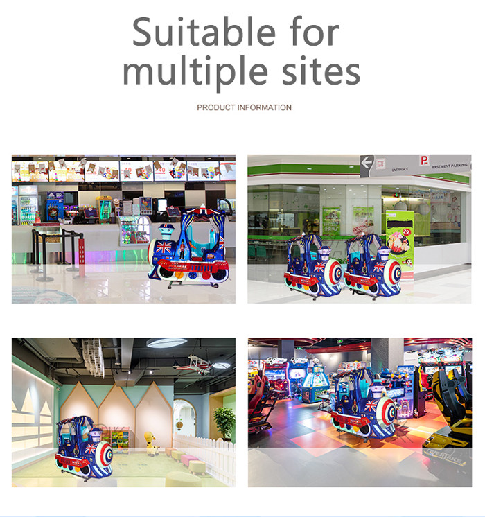Amusement Park British Train Kiddy Ride Machine Coin Operated 350W