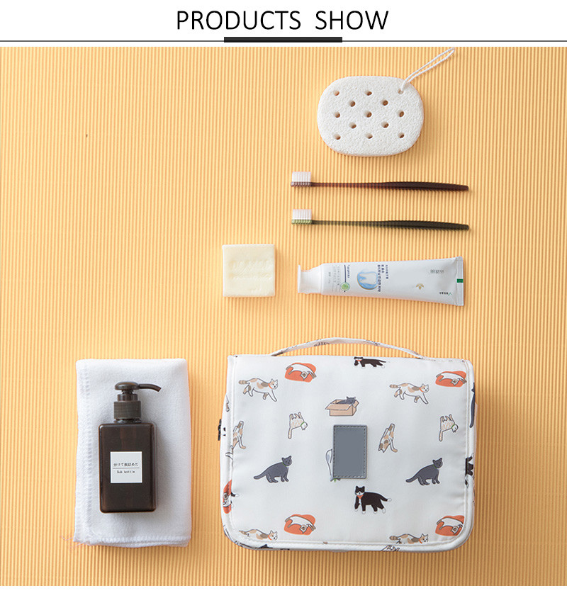 Custom High Quality Waterproof Hanging Travel Portable Wash Toiletry Bag