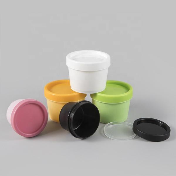 In Stock Sweet Plastic Cosmetic Jar With Matte Pink Cap 0.5oz/1oz/2oz/4oz/8oz