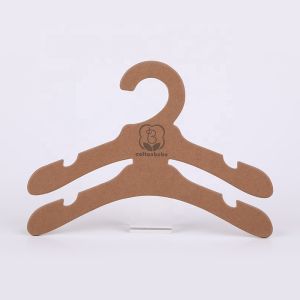  Biodegradable Paper Baby Hangers Children Garment Cardboard Hanger Custom Design Manufactures