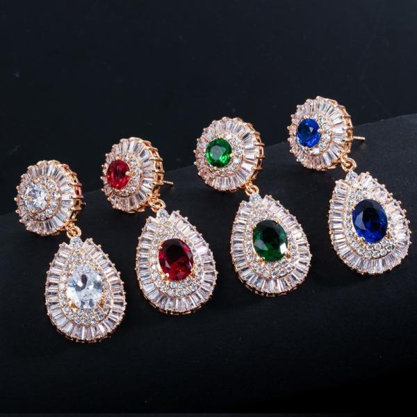 Women's WaterDrop Earrings, CZ Earrings For Bride Jewelry Parties Wedding