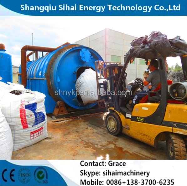 15 Tons Handling Capacity Rubber Oil Recycling Production Line Pyrolysis Machinery