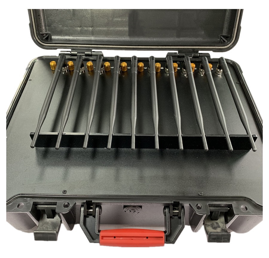 10 Bands Portable Mobile Signal Jammer 40 Meters Radius Adjustable Channels