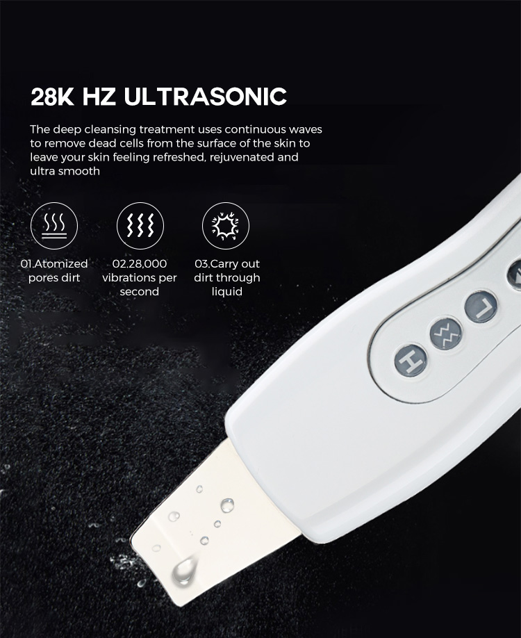 28KHz 800mAh Deep Cleansing Ultrasonic Face Cleaner Facial Skin Scrubber