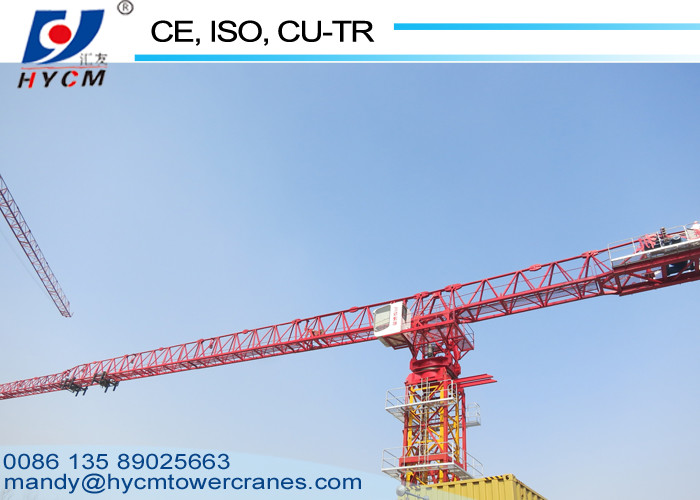 52m Jib Length Top Slewing Crane QTZ63(PT5210) Flat Top Tower Cranes 150m Tower Crane Lifting Height