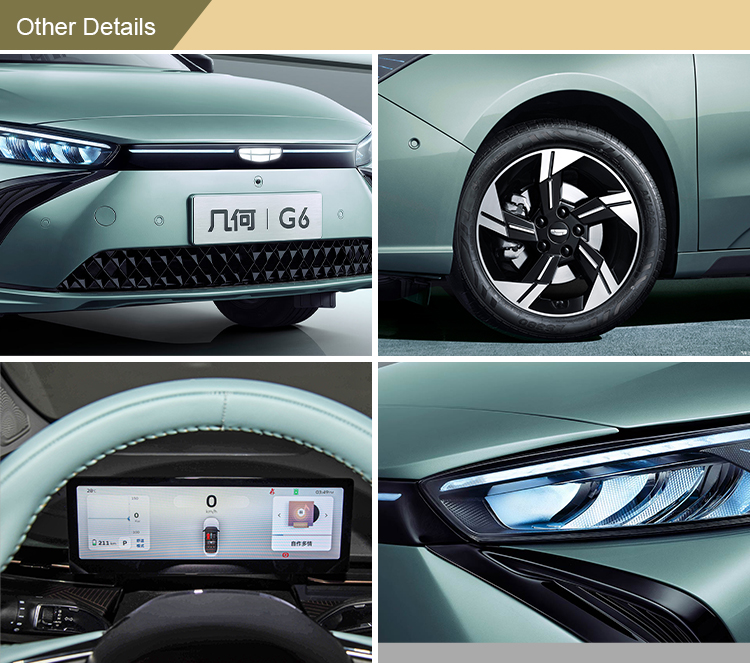 480km Range 2023 EV Electric Car Geometry G6 Design Battery Energy Auto 4-door 5-seat Body Structure