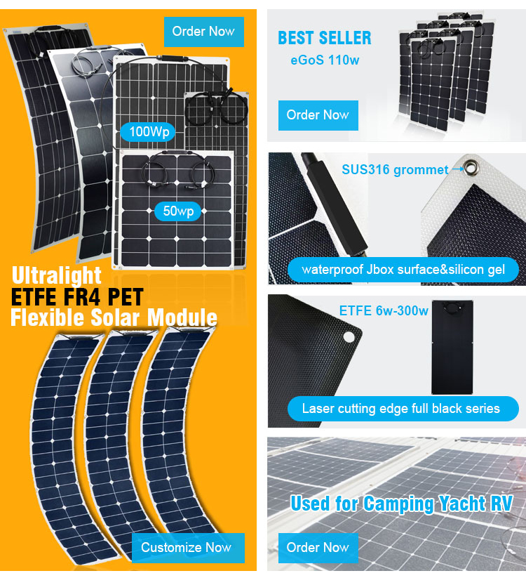 Ultralight PV Bendable Solar Panel Customized Semi Flexible Ultralight Solar Panel