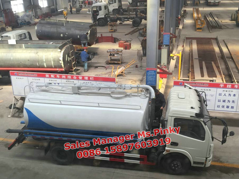 6000Liters Fecal Suction Tanker Truck Vacuum Suction Truck Euro 3 Certificate