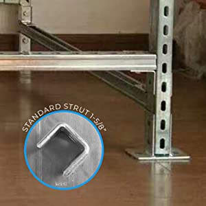 Heavy Duty Ground Floors Mounting System Universal Shelf Sign Bracket Pile Base