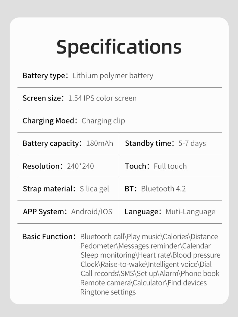 T500 Plus Heart Rate Wireless Smartwatch Ladies Fitness Wristband