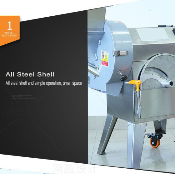 3mm Multifunctional Root Vegetable Cutting Machines 300kg/H 1.1KW Shredding