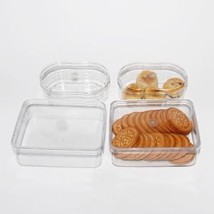 China Custom PS PET Material Transparent Plastic Biscuit Container Box FDA on sale