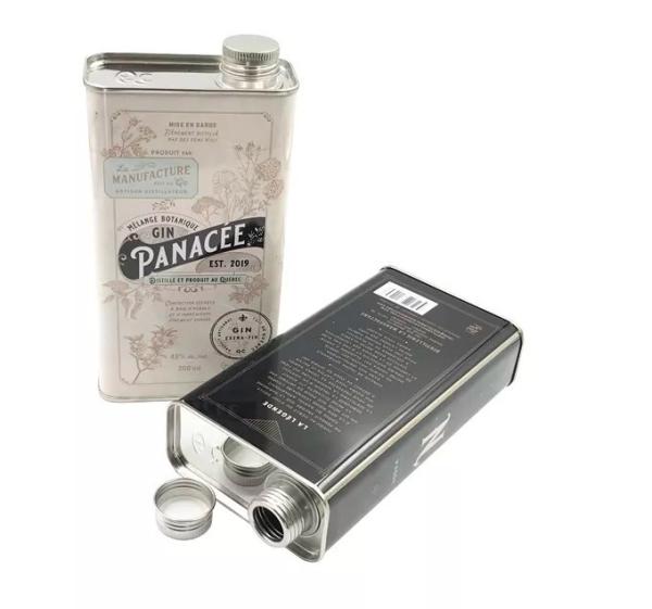 Manufacturers Wholesale Custom Rectangular Wine Cans Stainless Steel Vodka Wine