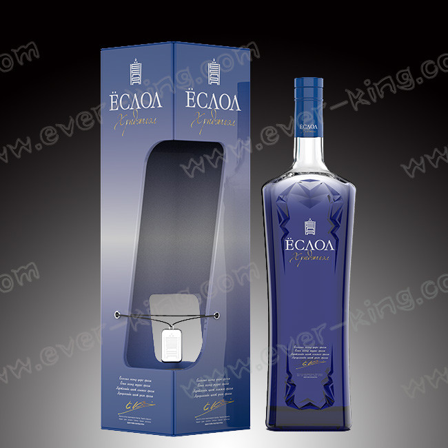Cardboard Magnetic Single Glass Bottle Wine Box Custom Sized