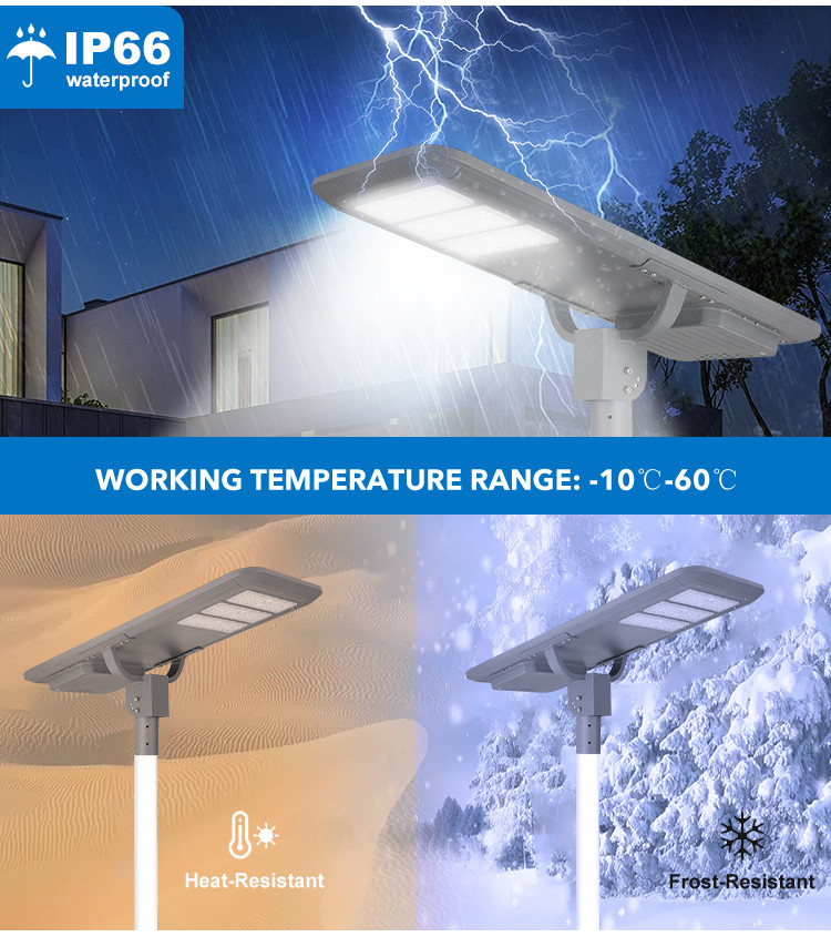 Outdoor Integrated All In One Led Solar Street Light 6000-6500K 400w 600w 800w 1000w 1200w