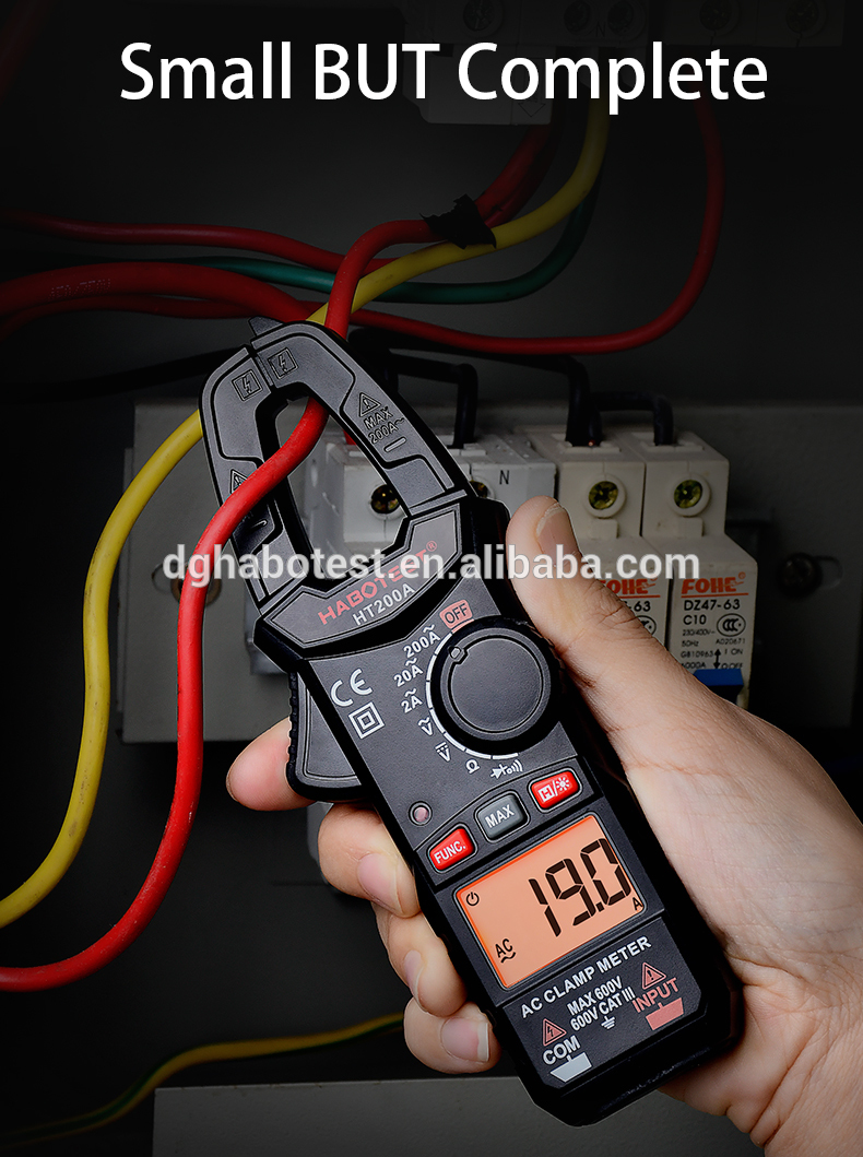 Double Backlight Handheld Mini Digital Clamp Meter