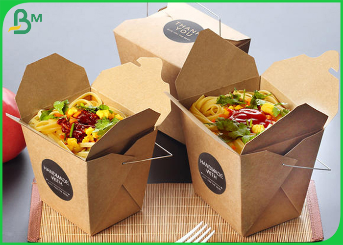 Folding Resistance 300gsm 350gsm Wrapping Kraft Paper For Lunch Container