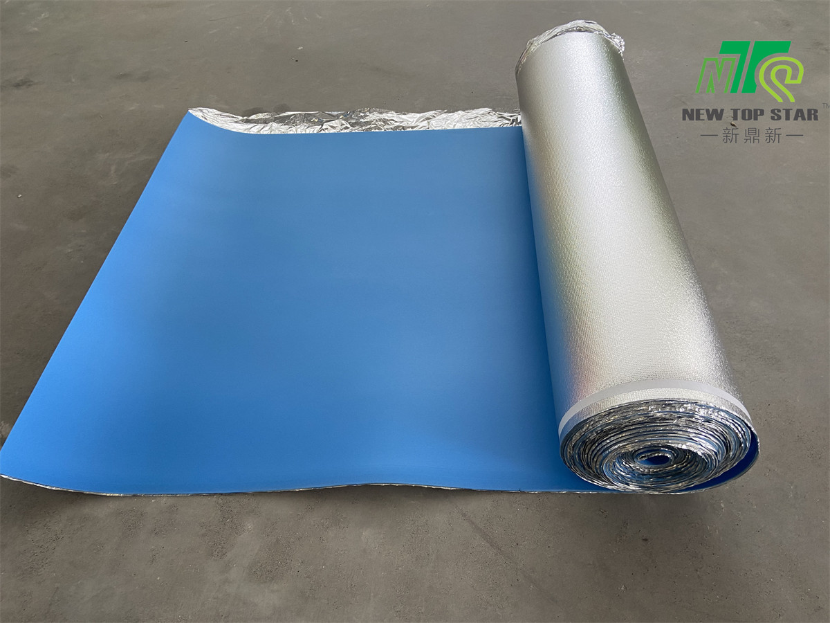 Foil Barrier Soundproof Acoustic Floor Underlayment Silver Cross-Linked
