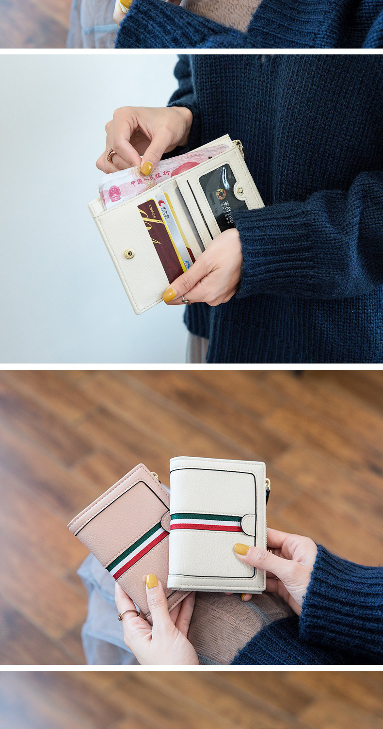 Mini Women Wallet Cute Lady Leather Bag with Zippered Card Wallet and Elegance Design