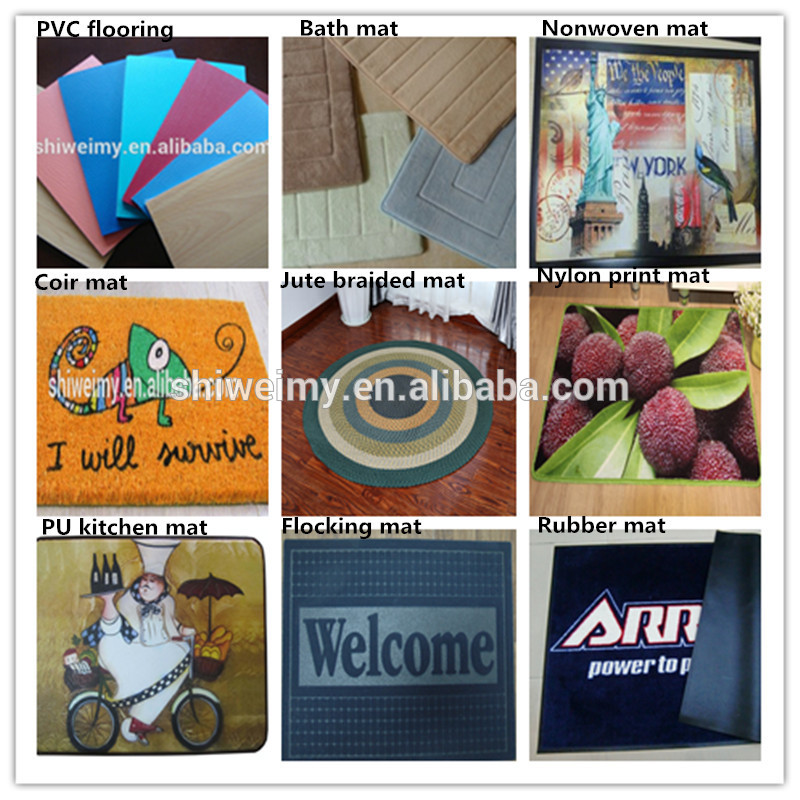 Nylon printed logo mats with rubber backing