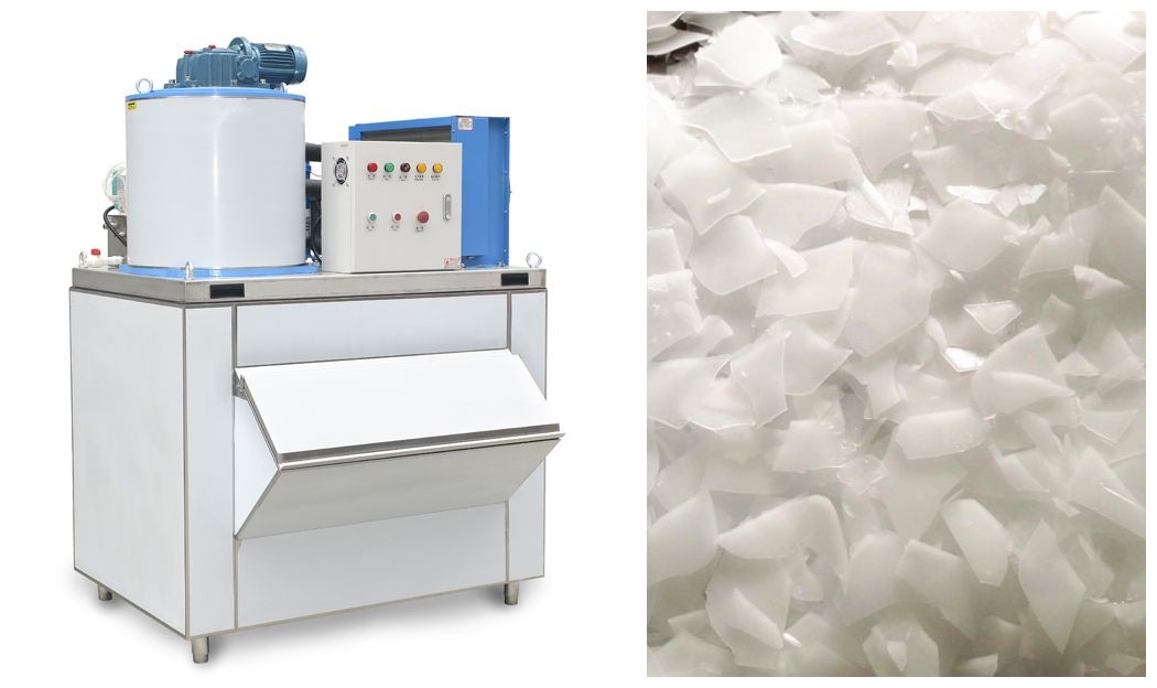 Commercial Salt Water 3 Ton Per Day Seawater Flake Ice Machine For Supermarket