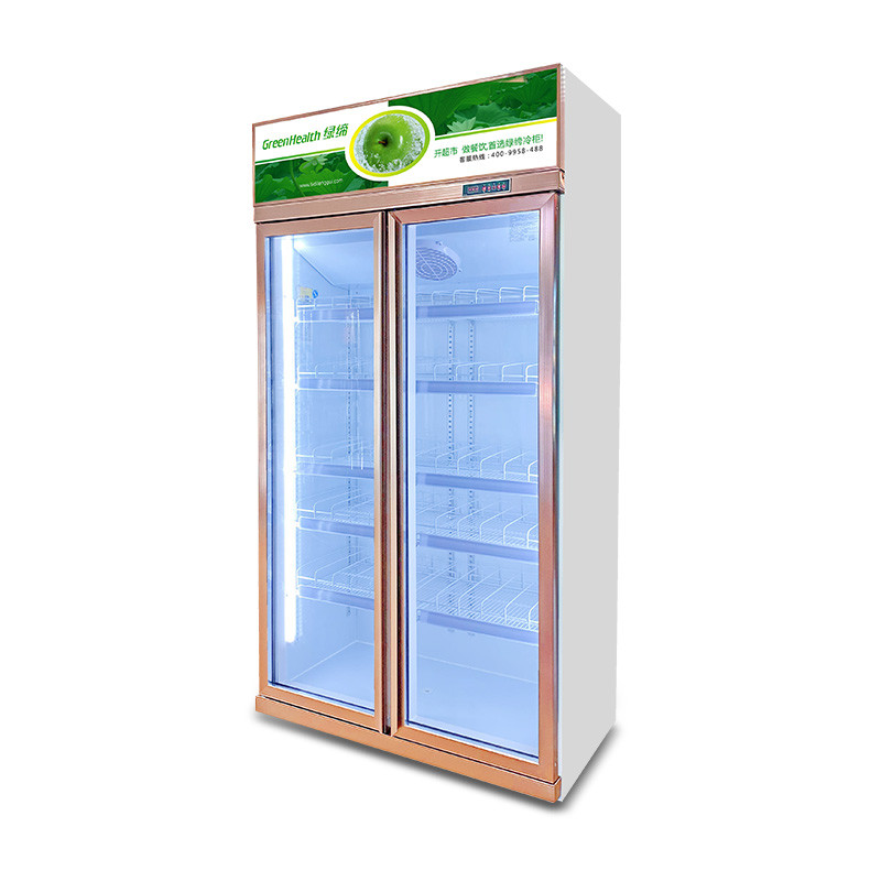 Commercial Drink Refrigerator Beverage Cooler For Supermarket / Convenient Store With Multi-Layered Movable Shelves