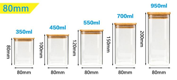 High Quality Decorative Food Glass Storage Jar For Saving Chocolate Coffee Candy With Cork